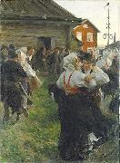 Anders Zorn Midsummer Dance, oil painting reproduction